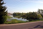 Blick aus dem Ferienzimmer auf den Oder-Neiße-Radweg und dem Brieskower See in das Naturschutzgebiet - Mittlere Oder - 